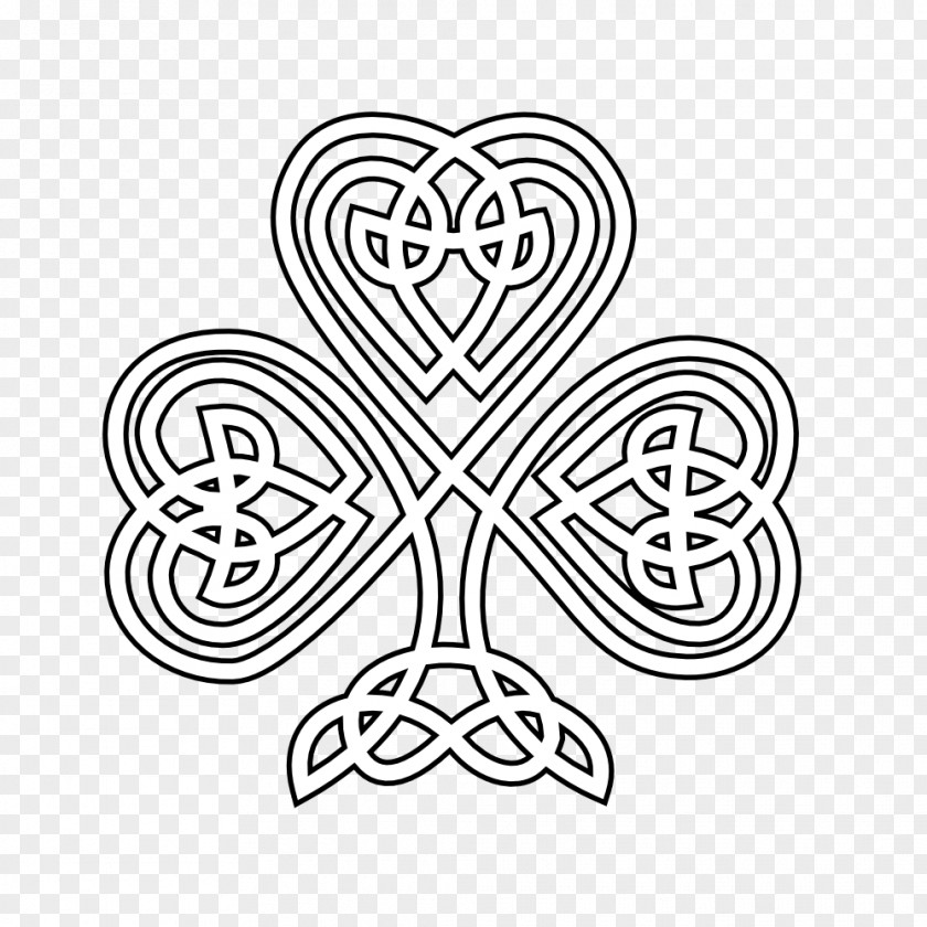 Color Shamrock Cliparts Coloring Book Celtic Knot Celts Art Mandala PNG