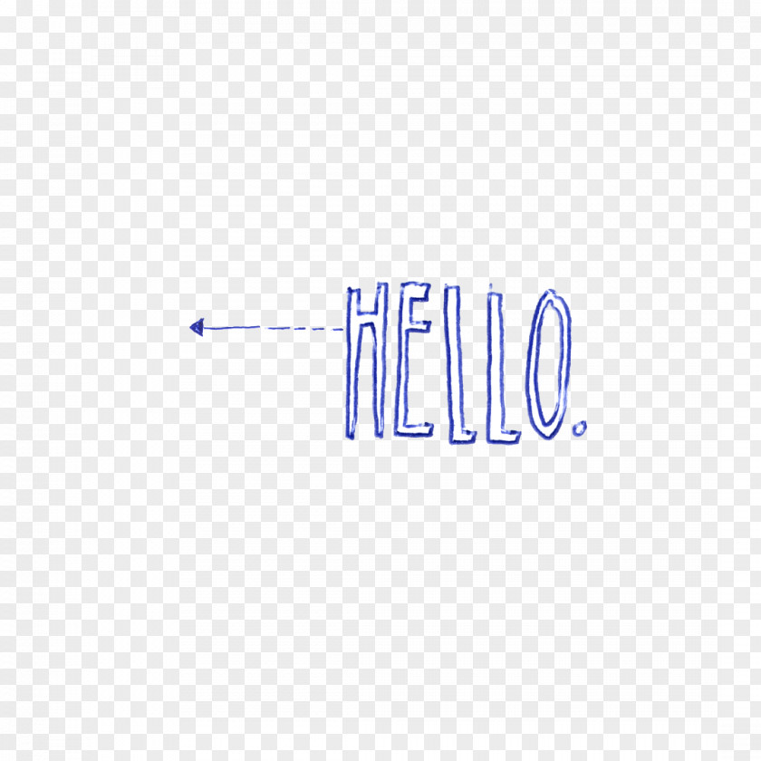 Hello Logo Blue Brand PNG