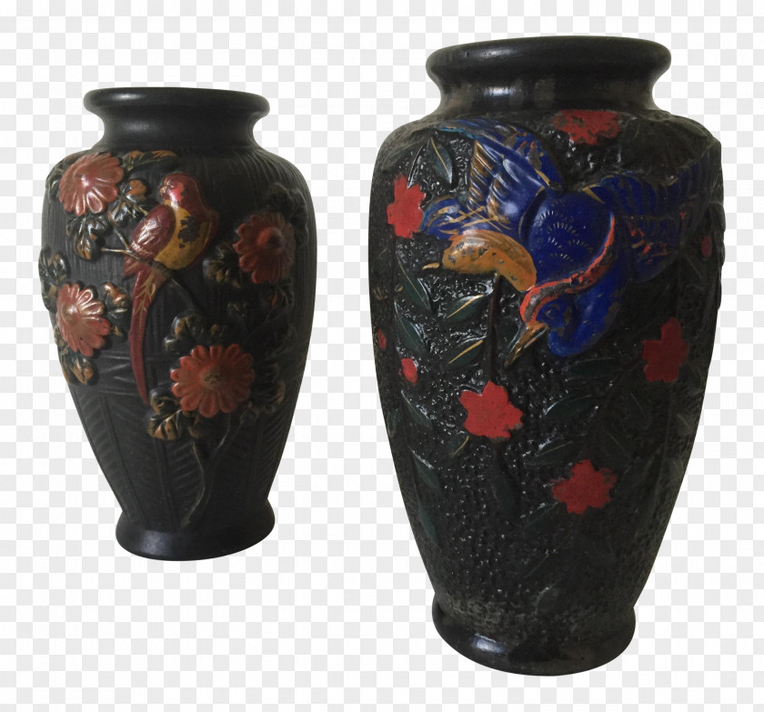 Iron Vase Chalkware Ceramic Pottery Jar PNG