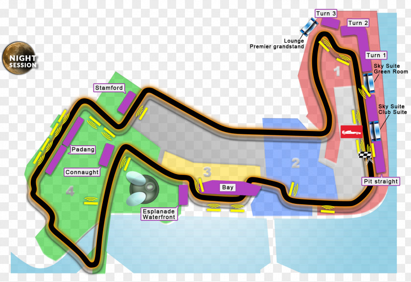 Formula 1 2016 Singapore Grand Prix Marina Bay Street Circuit Location PNG