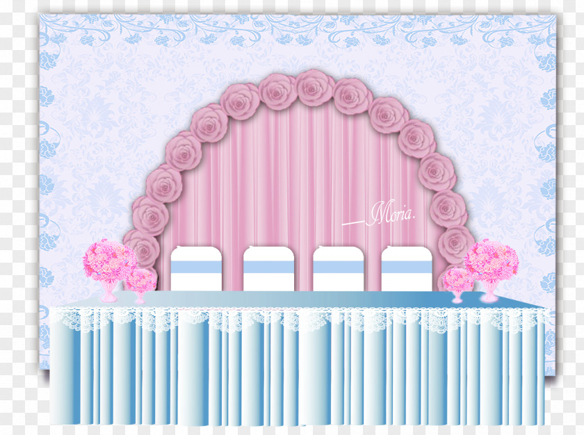 Pink And Purple Wedding Arrangement PNG