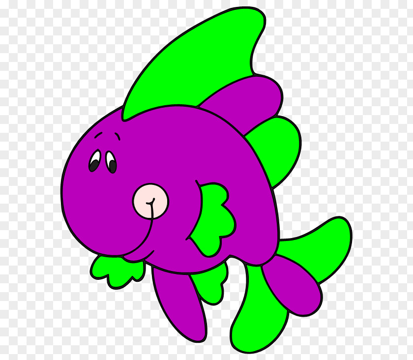 Purple Fish Animal Magenta Cartoon Clip Art PNG