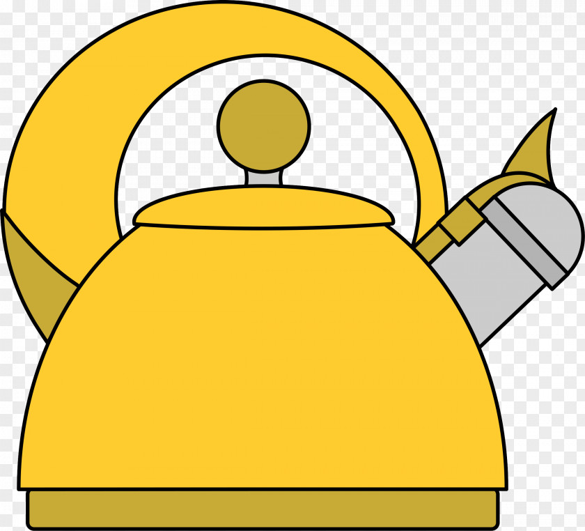 Small Appliance Yellow Kettle Clip Art PNG