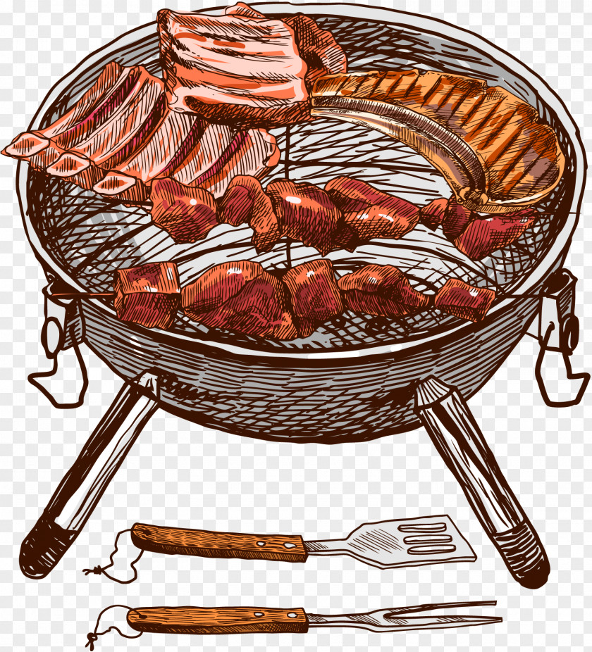 Vector Barbecue Grill Spare Ribs Sauce PNG