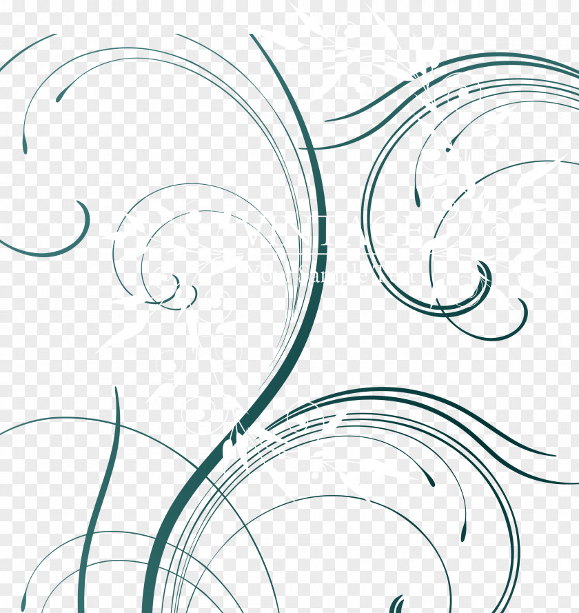 Arabesque Clip Art Design Image Cyan PNG