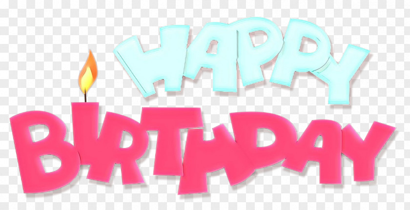 Birthday Candle Pink Logo PNG