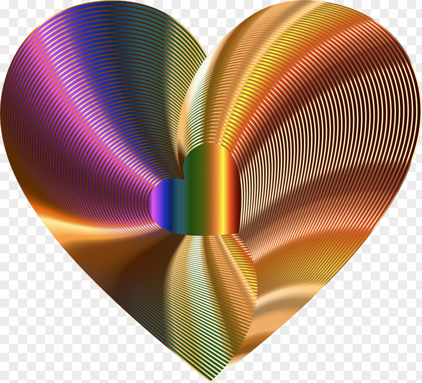 Dynamic Heart Rainbow Love PNG