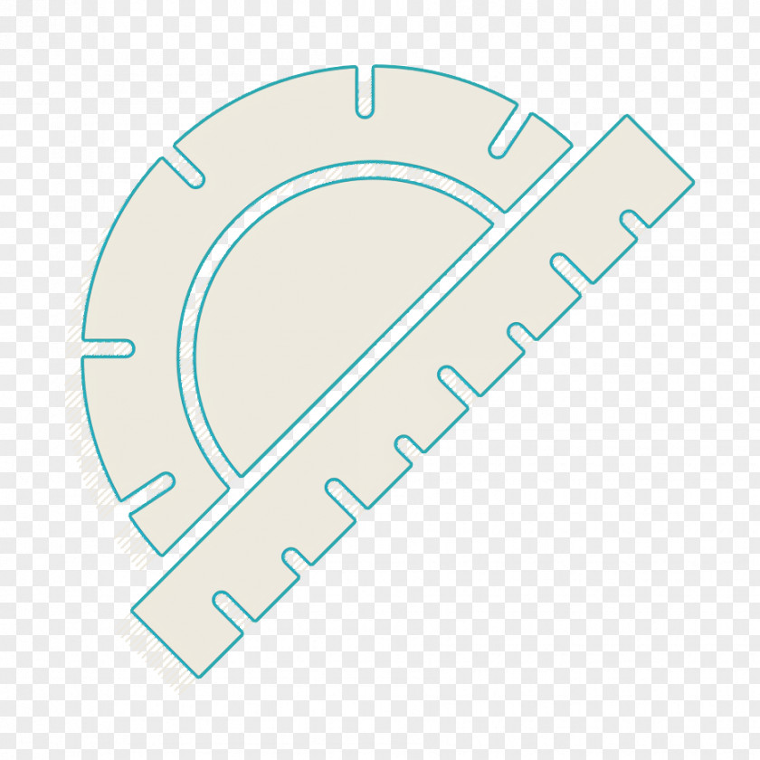 Graphic Design Icon School Material Protractor PNG