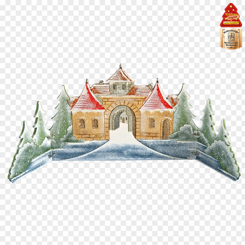 Handpainted Santa Claus Place Of Worship Facade Christmas Ornament Chinese Architecture PNG