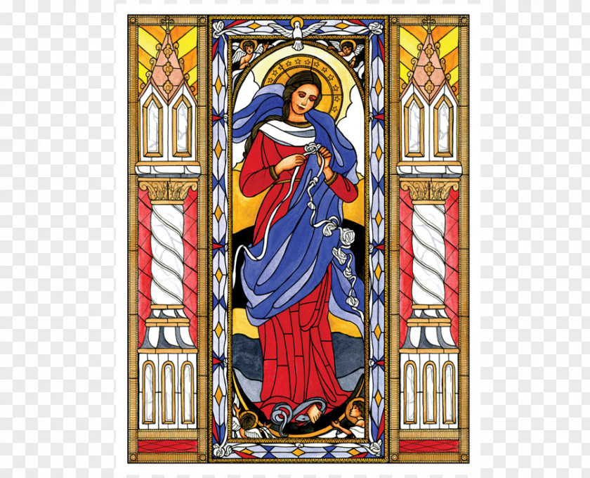 Painting Mary Untier Of Knots Work Art Stained Glass PNG