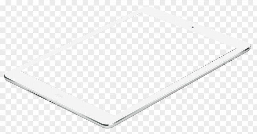 Tablet Line White Angle PNG