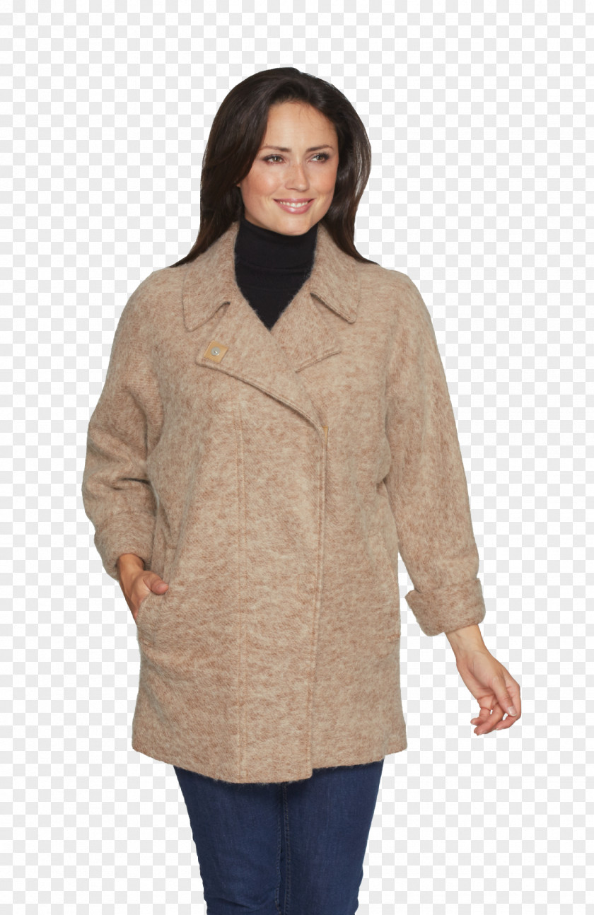 Women Coat Outerwear Jacket Sleeve Beige PNG