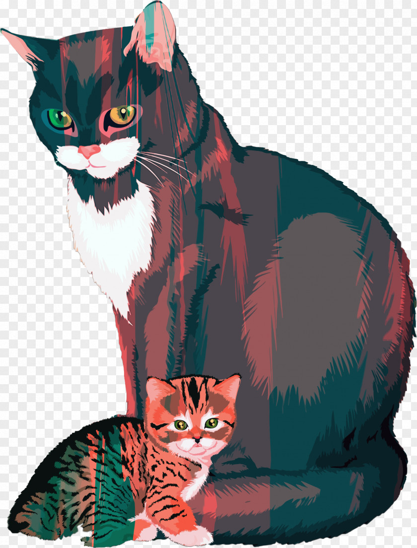 Illustrations Kitten Felidae American Wirehair Art PNG