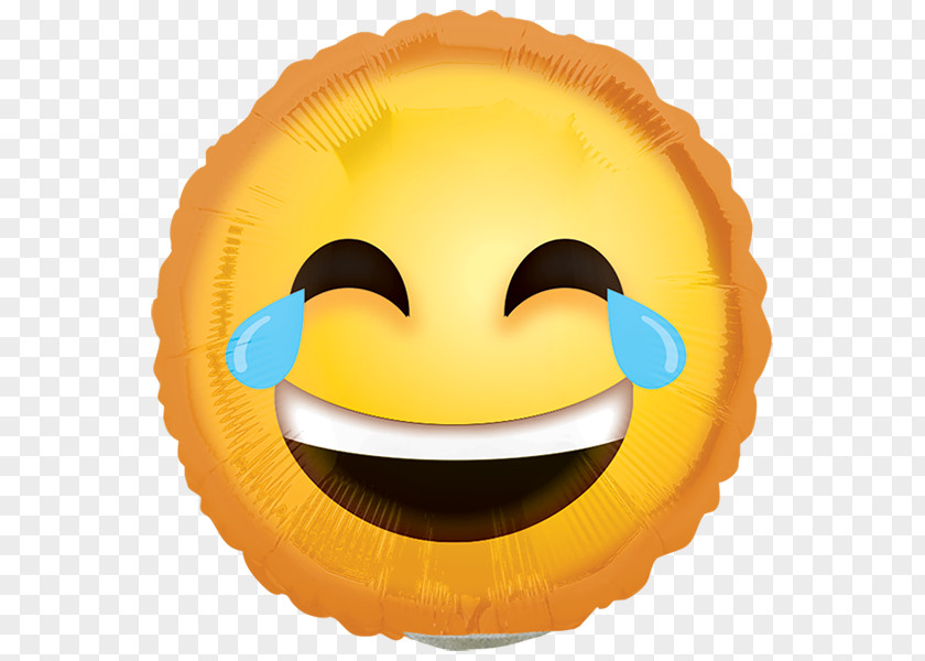Smiley Emoticon Face With Tears Of Joy Emoji Balloon PNG