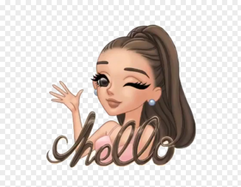 Ariana Grande Emoji Moonlight Drawing Image PNG