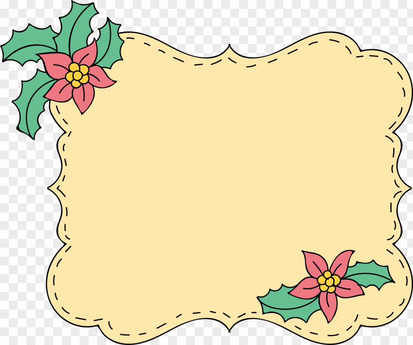 Christmas Red Borders Picture Frames Text PNG