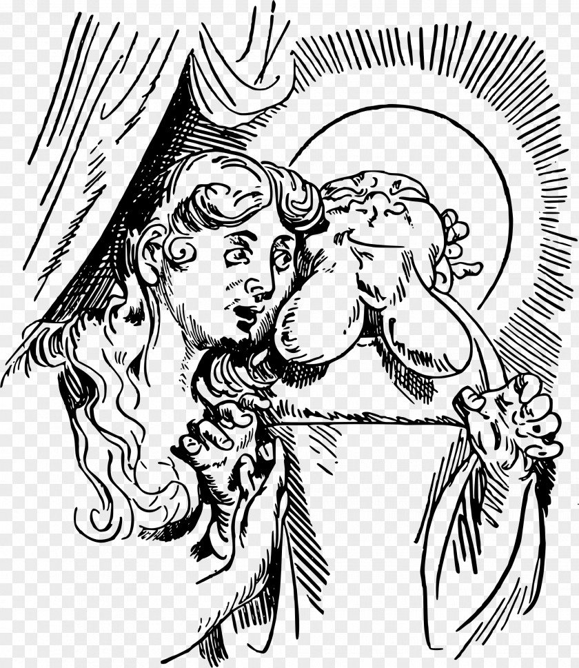 Der Heilige Antonius Von Padua Drawing The Head And Hands Clip Art PNG