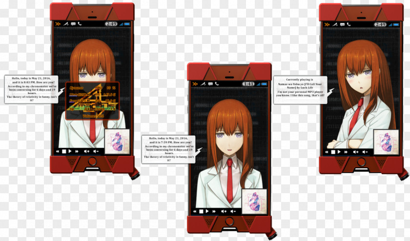 Vlc Steins;Gate 0 Kurisu Makise Rintarou Okabe Rainmeter PlayStation 3 PNG