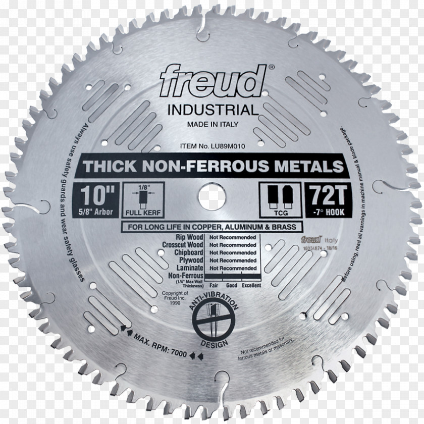 Dented Metal Freud Non-Ferrous Blade Saw Cutting PNG