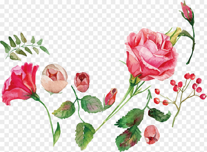 Rose Vector Sea Watercolor Painting Flower Royalty-free PNG