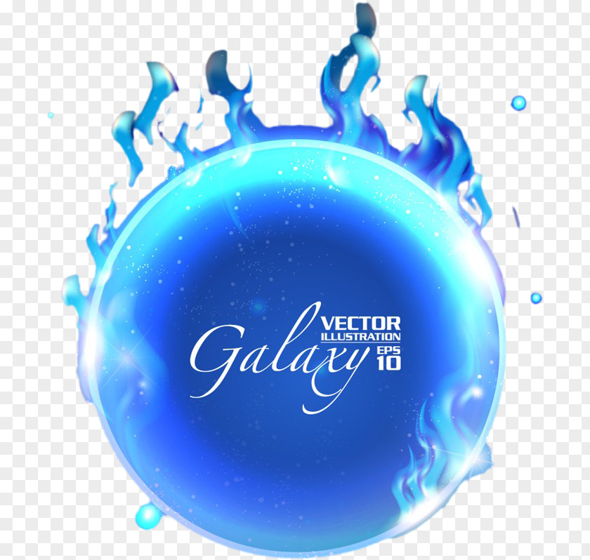 Blue Fireball Light PNG