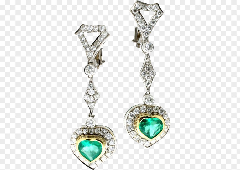 Emerald Earring Body Jewellery Locket Diamond PNG