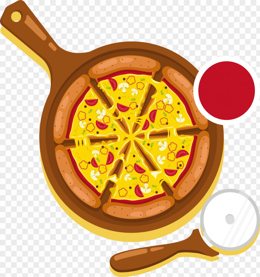 Fragrant Pizza Fast Food Hamburger Euclidean Vector Dish PNG