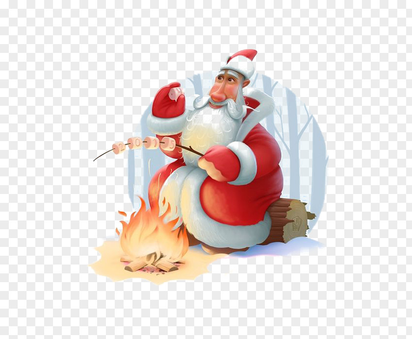 Santa Skewers Illustration PNG