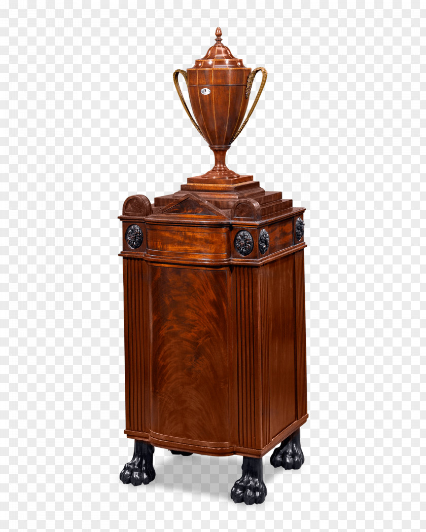 Antique Furniture Table Pedestal Cellarette PNG
