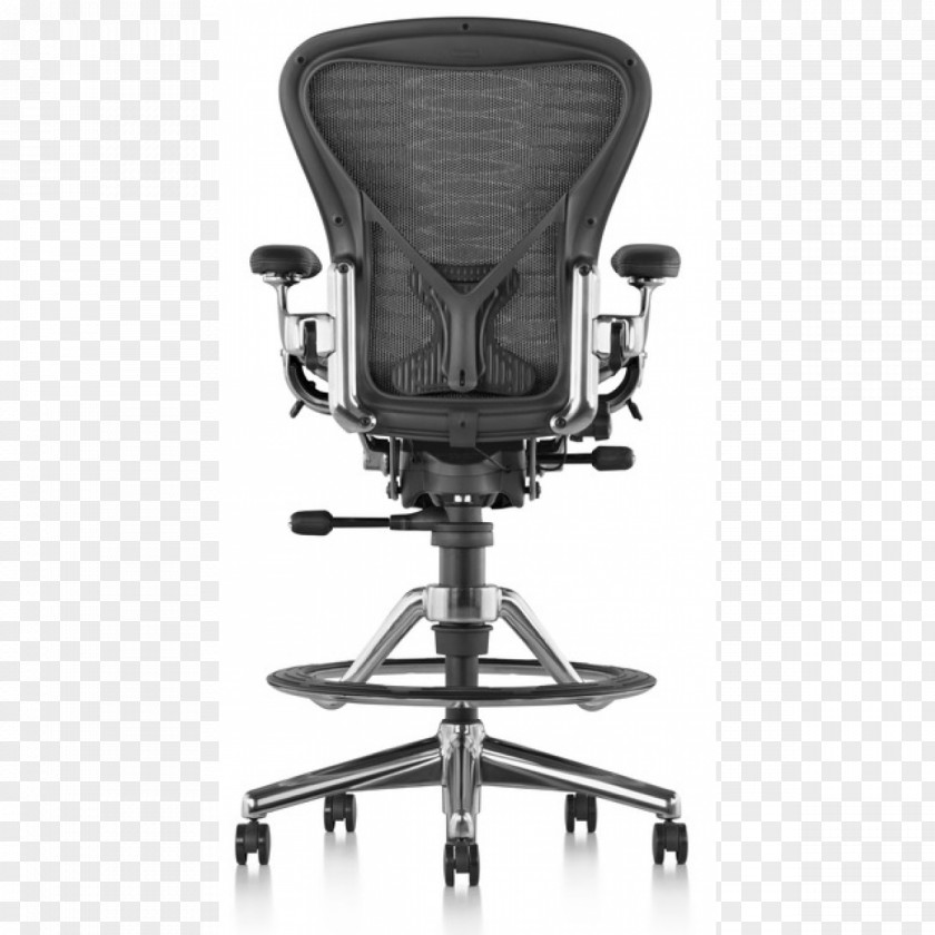 Chair Aeron Office & Desk Chairs Standing Herman Miller PNG