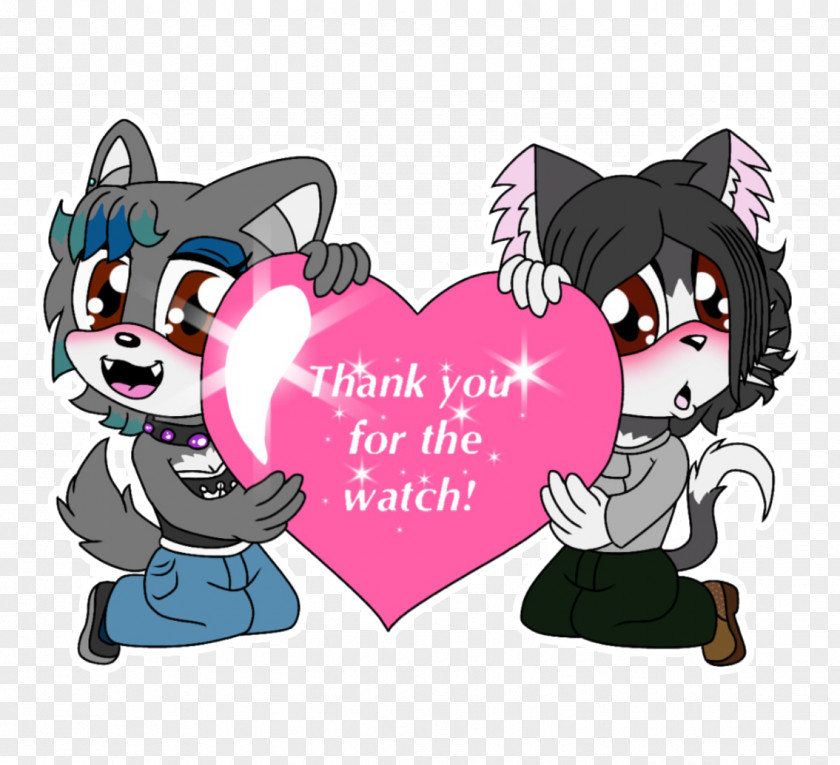 Thank You For Watching Cat Horse Cartoon Pink M PNG