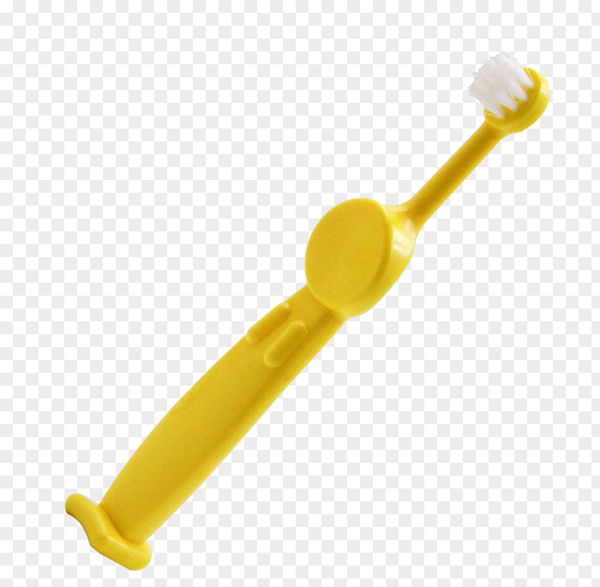 Yellow Baby Special Toothbrush Tooth Brushing PNG
