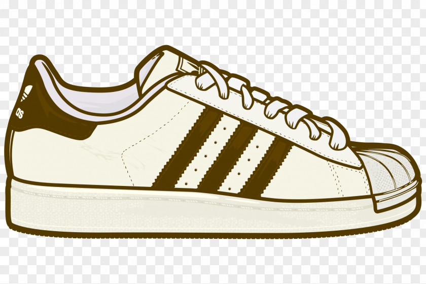 Adidas Men's Superstar Shoe Sneakers Drawing PNG