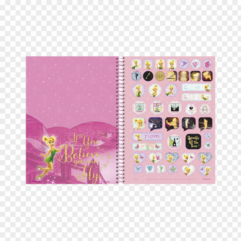 Notebook Paper Tinker Bell Hardcover Wire PNG