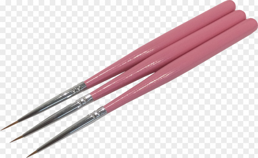 Pink Brushes Nail Art Paintbrush Painting Glitter PNG