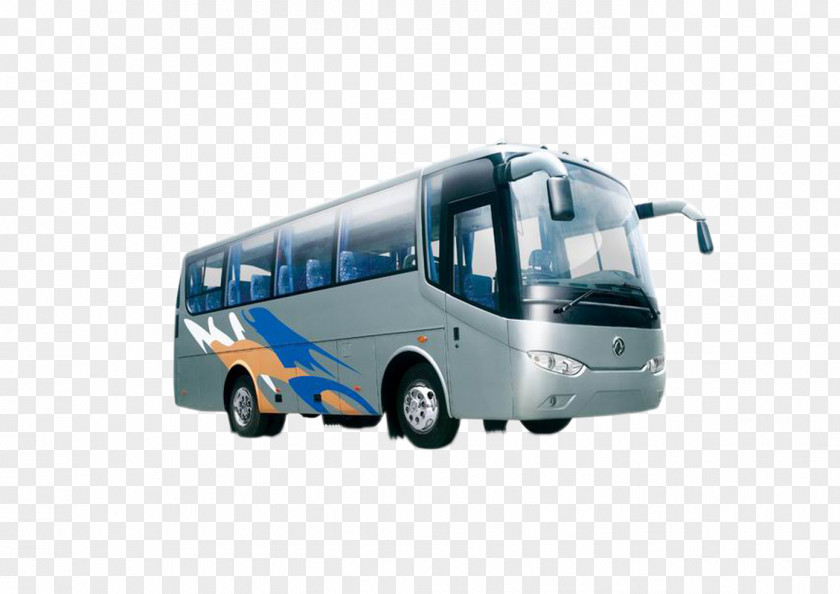 Silver Shuttle Bus Car PNG