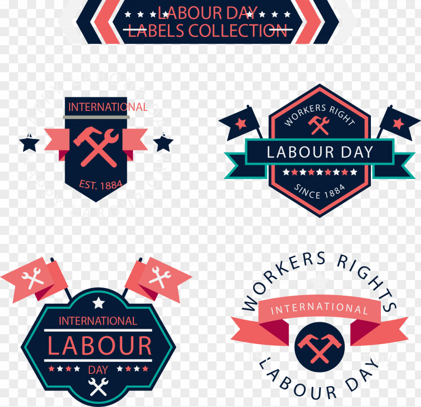Vector Flag Day Logo International Workers' Laborer May PNG