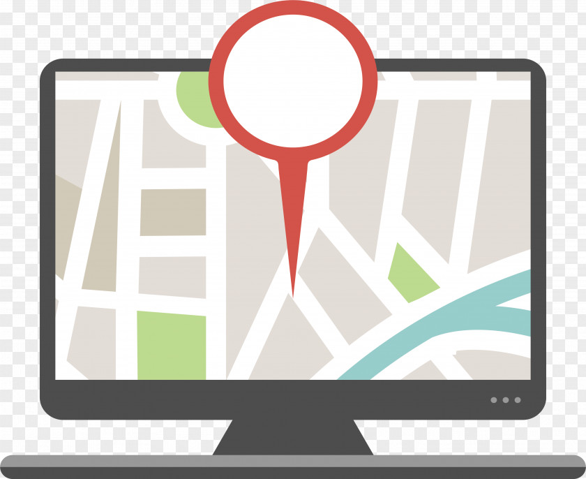 Electronic Map On The Computer Software Animation Web Page Service Website PNG