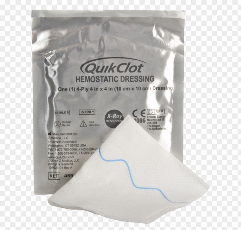 Gauze QuikClot Antihemorrhagic Dressing Bandage PNG