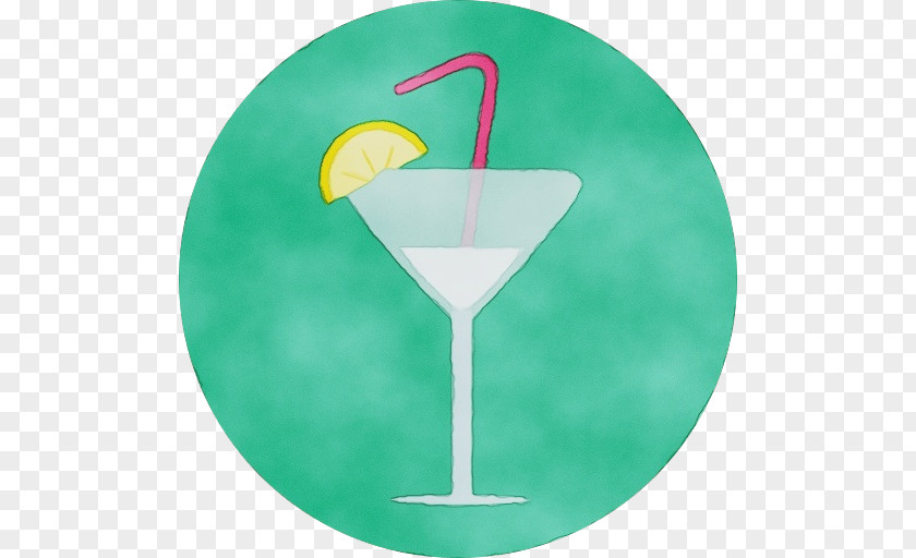 Martini Cocktail Garnish Green PNG