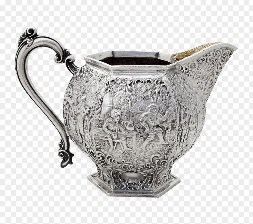 Jug Pitcher Water Silver Teapot PNG