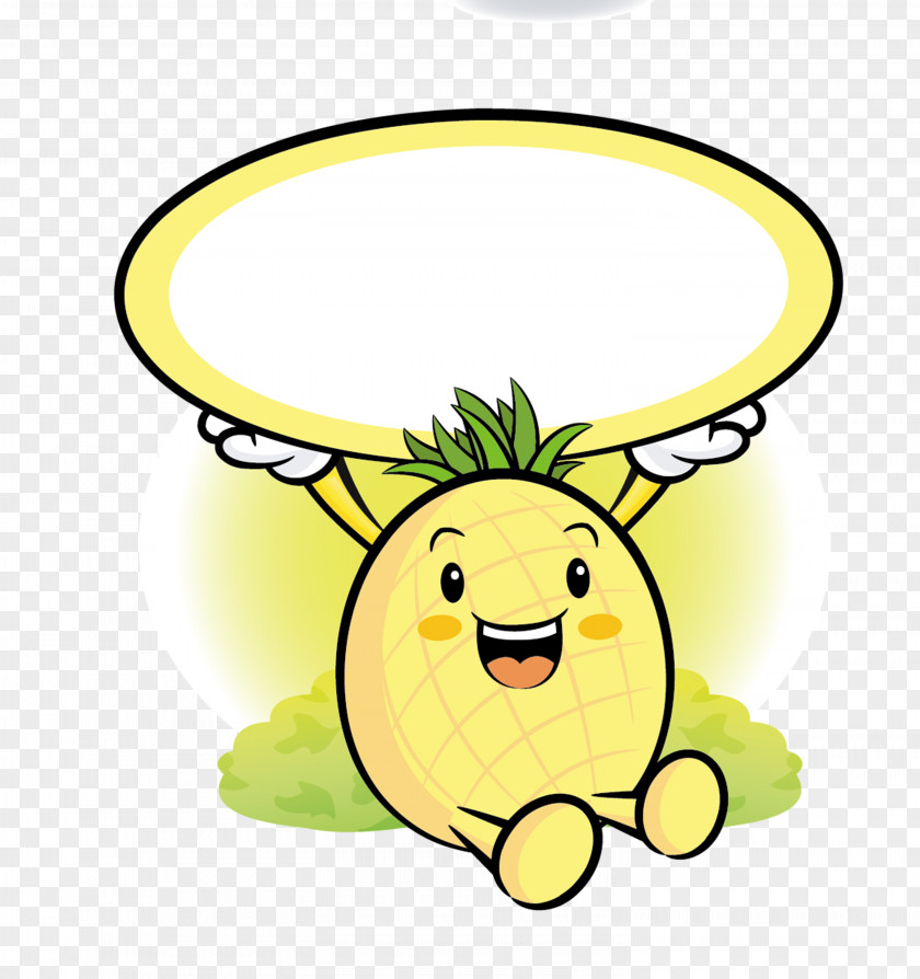 Pineapple Material Cartoon Free To Pull Fruit Mascot PNG