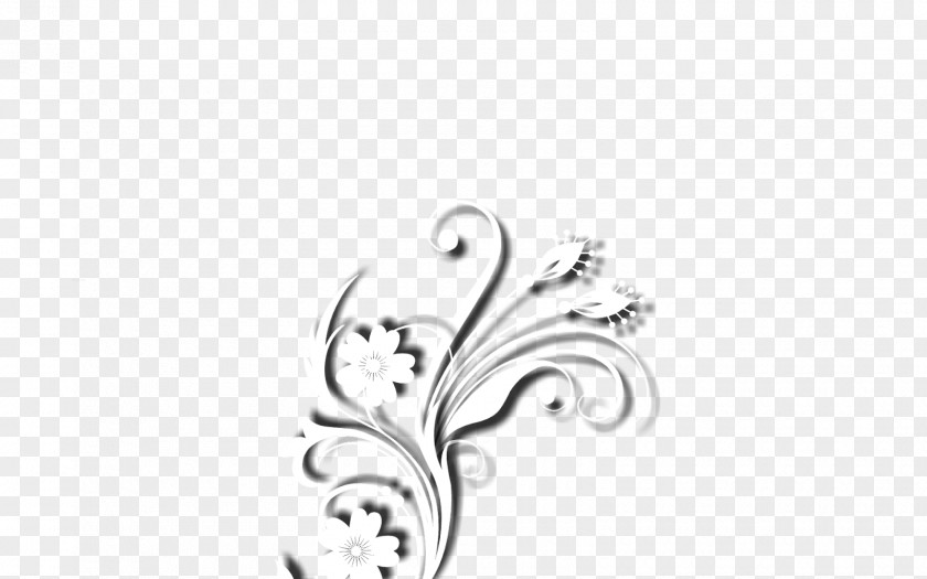 Angelica Flower Line Art Drawing White Body Jewellery PNG