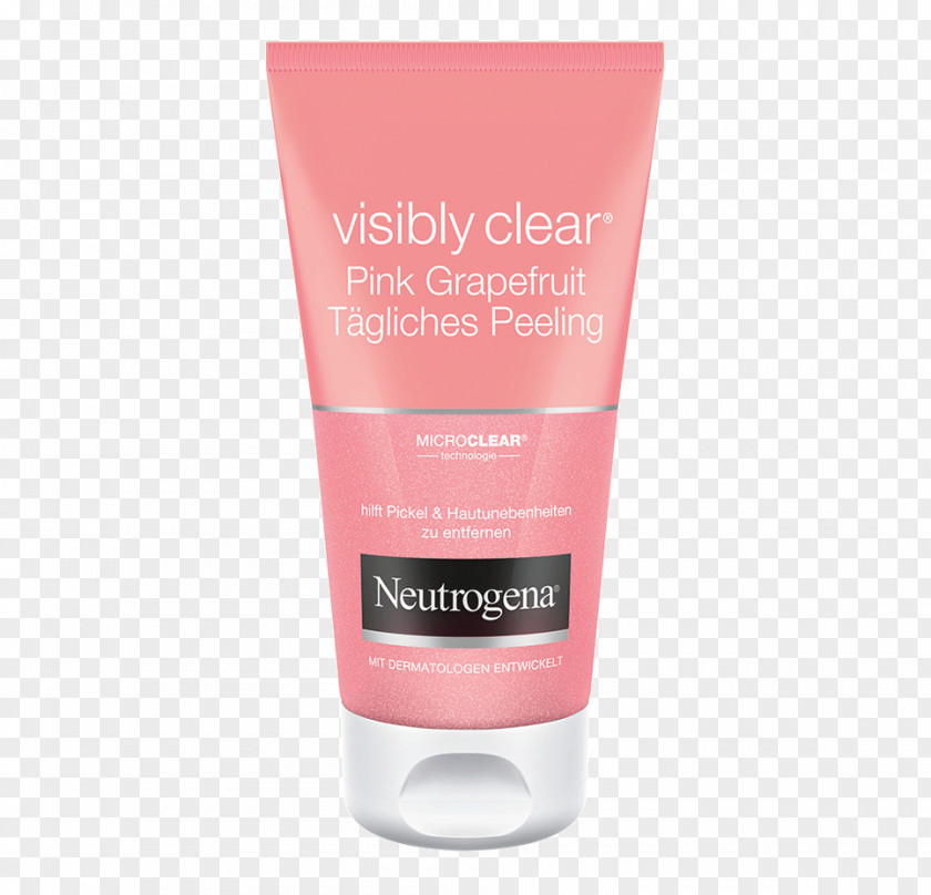 Pink Grapefruit Lotion Exfoliation Neutrogena VISIBLY CLEAR Cream Wash Cleanser PNG