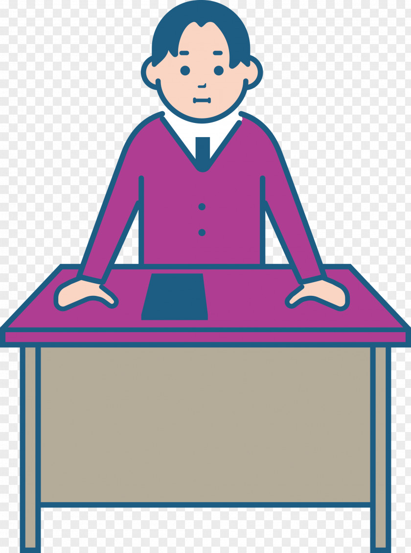 Teacher Desk Male PNG