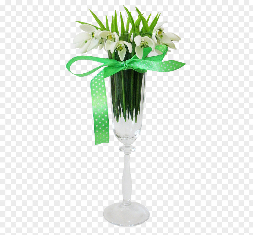 Vase Floral Design Cut Flowers Snowdrop PNG