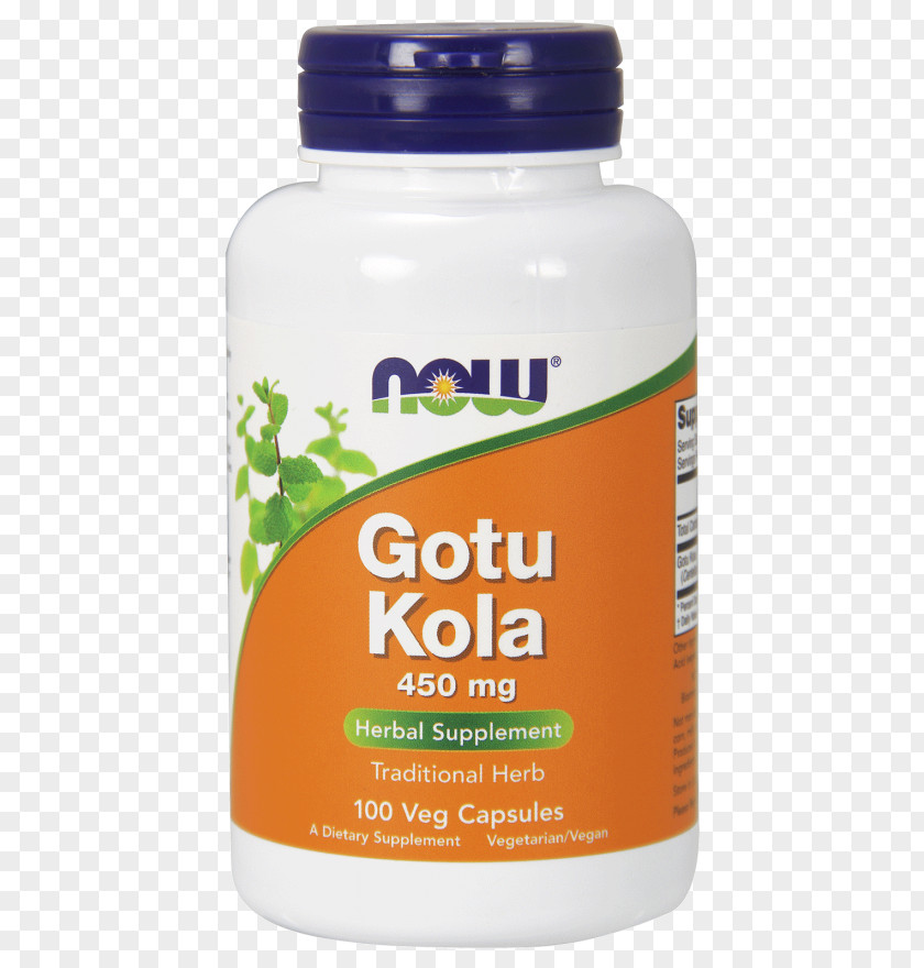 Centella Asiatica Dietary Supplement Herb Now Foods Gotu Kola 450 Mg PNG