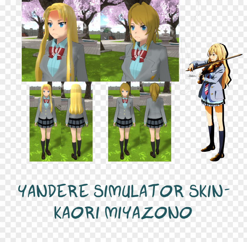 Kaori Miyazono Yandere Simulator The Sims 4 Character PNG