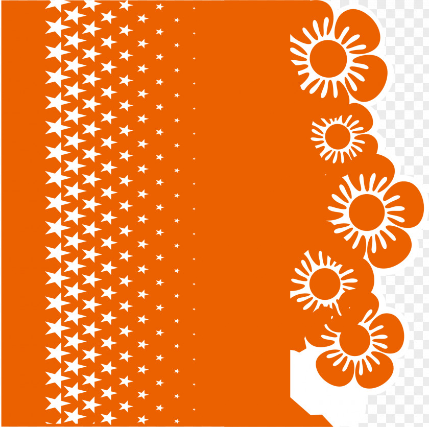 Orange Flower Background PNG