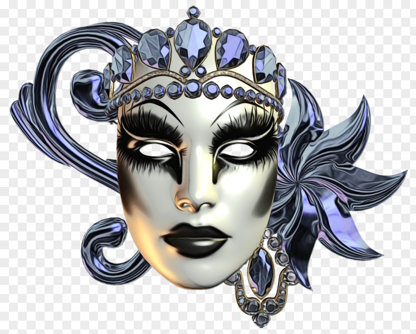 Sculpture Headpiece Watercolor Drawing PNG